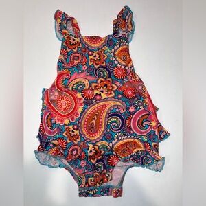 Posh Peanut Paisley romper Päpook Viscose From Bamboo 2t